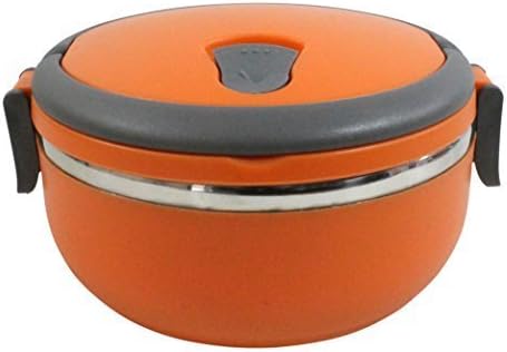 StarCrafts Stackable Bento Stainless Steel Lunch Box (One-Layer, Orange)