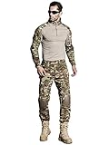 SINAIRSOFT US Army G3 Combat Uniform Shirt & Pants with Knee Pads Military Airsoft Hunting Apparel Gen3 Multicam Camo BDU LY0102
