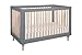 Babyletto Lolly 3-in-1 Convertible Crib with Toddler Bed Conversion Kit in Grey and Washed Natural, Greenguard Gold Certified