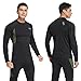 UNIQUEBELLA Men's Thermal Underwear Sets Top & Long Johns Fleece Sweat Quick Drying Thermo Base Layer Black