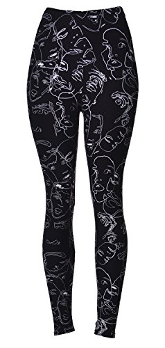 Regular Size Printed Brushed Leggings (Wandering Souls)