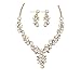 Clearance Deals Necklace+Earrings Jewelry Set Womens Pearl Rhinestone Short Necklace Earrings Wedding Bride Jewelry by ZYooh (Gold)