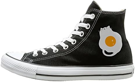 Hilo Canvas Shoes Egg-cat Hi-Top Unisex Canvas Sneaker- Season Lace Ups Shoes Casual Trainers Men And Women 41