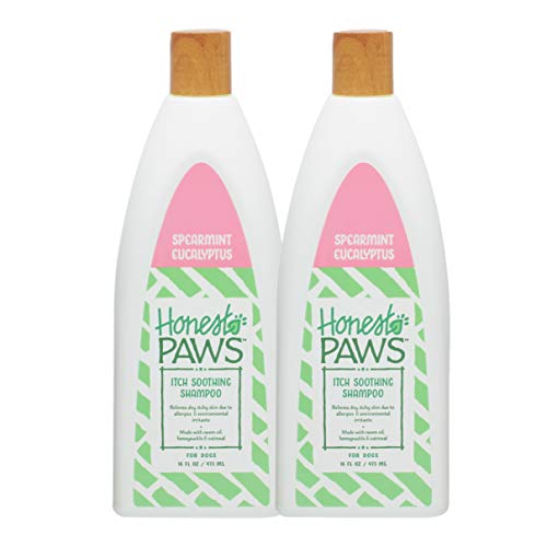 Honest Paws Natural Spearmint Eucalyptus Itch Soothing Dog Shampoo for