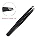 BIBTIM Tweezer Set Best Stainless Steel Tweezers Kit ESD Slant Tip, Pointed, Curved Tweezers for Eyebrow, Splinter and Ingrown Hair Removal Professional Tweezers Precision for Women and Men (Black)
