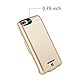 For iphone 6 Plus/7 Plus Battery case , BMK Battery Charging case portable charger Ultra Slim iphone 7 Plus (5.5 inch) -10000mAh Extended Built-in Battery Power Bank (Gold)