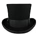 Hats in the Belfry John Bull Theater-Quality Mens100% Wool Felt Top Hat in Black Medium