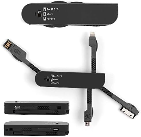 DURAGADGET USB 3-In-1 Multi Charger Adaptor In Black For Huawei Honor 4X (April 2015 Release) - Including Micro USB, Apple 30 Pin &amp; Apple Lightning Connectors