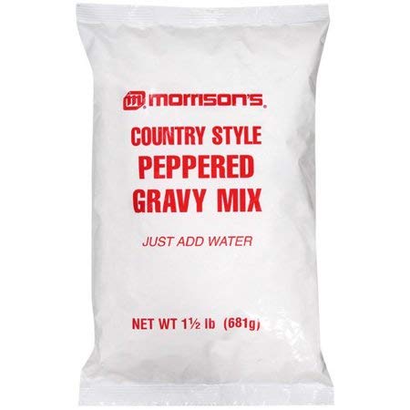 Morrison's Country Style Peppered Gravy Mix 1 1/2 Lb. Just Add Water - Large & Small Batch Instructions (Pack of 5)