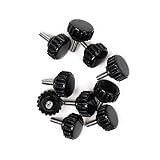 BCP 10-Piece M4x10mm Threaded Knurled Thumbscrew Grip Knobs Thumb Screw for Machinery Latche