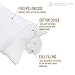 King Size Bed Pillows for Sleeping - KURNPHY NOAH Premium White Fluffy King Pillows Set - Super Soft Pillow Relief Neck Pain Anti-mite & Hypoallergenic Side Sleepers Easy Care (2 Pack)