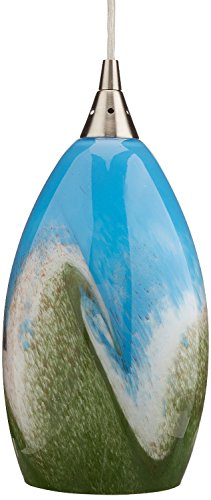 Elk 10077/1 Geologic 1-Light Pendant In Satin Nickel (Pattern may vary slightly) - Thumbnail 2
