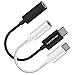[2 Pack] Moto Z Type C to 3.5mm Headphone Jack Adapter,Dreamvasion Type C 3.1 Male to 3.5mm Female Extension Audio Adapter Cable for Motorola Moto Z, Letv Le Pro 3 - Black and White