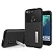Spigen Slim Armor Google Pixel Case with Kickstand and SF Coated Non Slip Matte Surface and Air Cushion Technology Drop Protection for Google Pixel 2016 - Black