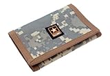 Official US Army Strong Military Camouflage Camo Nylon Velcro Trifold Wallet for Men