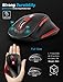 Wireless Mouse, RATEL 2.4G USB Wireless Ergonomic Mouse Computer Mouse 6 Buttons Laptop Mouse USB Mouse with Nano Receiver 2400 DPI 5 Adjustment Levels Cordless Wireless Mice for Windows-Red