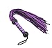 MSSMART (TM Premium Suede Leather Floggers and Whips with Braided Handle Flogger,Purple