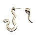 Fashion Personality Punk Snake Stud Earrings Ear Clip Gothic Earrings Birthday Gift (golden color)