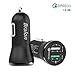 Car Charger Quick Charge 3.0, Bralon 30W Dual Ports for Samsung Galaxy Note8 / S9 / S8 / S7 / S6,LG G6 / V30, HTC 10, iPhone x/ 8/7 / 6 and More