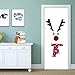 IARTTOP Cute Santa Claus Wall Sticker，Vinyl Christmas Reindeer Art Wall Decal Kitchen Fridge Window DIY Wall Sticker Home Decor
