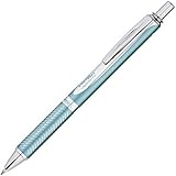 Pentel EnerGel Alloy RT Premium Liquid Gel Pen, 0.7mm, Aquamarine Barrel, Black Ink, 1 Pack (BL407LSBPA)