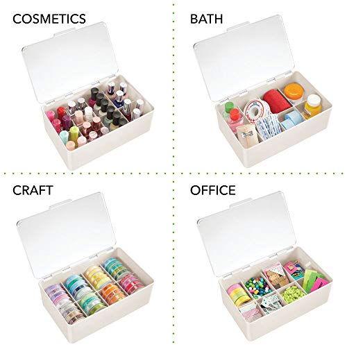 image for mDesign Stackable Plastic Tea Bag Holder Storage Bin Box for Kitchen C