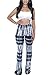 ZIKKER Women's Two-Piece Romper Sexy Tie Dye Print Bandeau Top Flared Bell Bottom Pants Jumpsuit Outfits