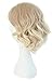 MapofBeauty Beautiful Blonde/ Light Blonde Women's Short Curly Wig