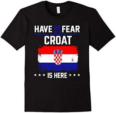 Men's Croatia Flag T-Shirt Have No Fear Croatians Vintage Shirt XL Black