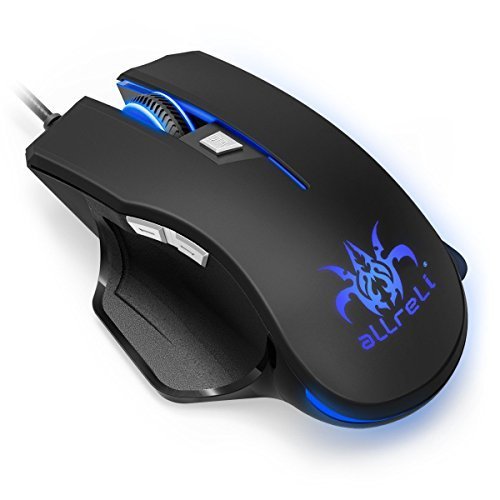 Programmable Gaming Mouse, aLLreLi M515BU 4000 DPI Ergonomic Optical Mouse with 6 Programmable Keys Programmable Gaming Mouse, aLLreLi M515BU 4000 DPI Ergonomic Optical Mouse with 6 Programmable Keys
