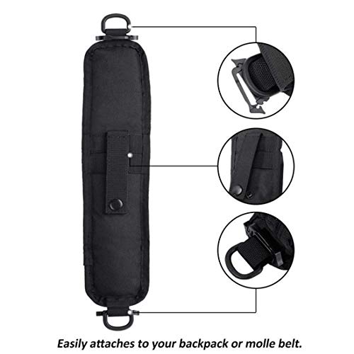 LIVIQILY Two Colors Tactical Molle Accessory Pouch Backpack Shoulder Strap Bag Hunting Tools Pouch (Black)
