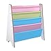 Yescom Wood Kids Book Shelf Sling Storage Rack Organizer Bookcase Display Holder White