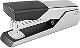 Hoobn Middle Metal Chrome Desktop/Handheld Stapler,20 Sheets Capacity, Use 24/6 and 26/6 Staple ,Black/Silver (5071)