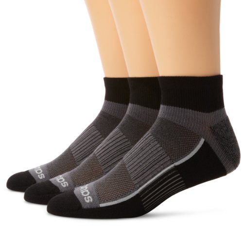 Saucony Men's Inferno Targeted Compression Rundry Pro Low-Cut Socks (Pack of 3)