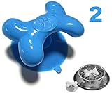 2pc Dog Pet Bowl Slow Feeder Stop Choke Bloat Eating Fast Feeding Gobble Control - Use with your dog's favorite dish