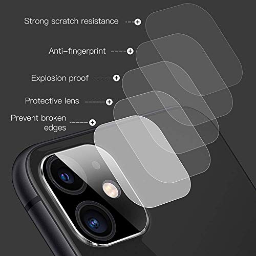 [2 Pack] Compatible iPhone 11 Camera Lens Protector HD Tempered Glass Camera Protector Ultra Transparency Anti-Fringerprint Anti-Scratch for iPhone 11 - Thumbnail 2