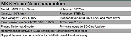 Gowoops 3D Printer Parts MKS Robin 2 V1.0 Integrated Circuit mainboard Controller Motherboard with Robin TFT35 Display Closed Source Software with FFC Line & USB Cable