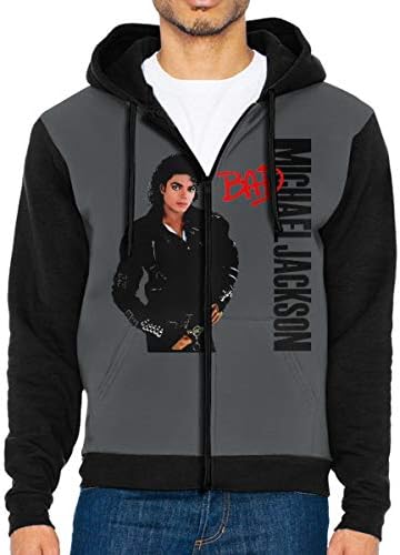 GOERNER Michael-Jackson Bad Hooded Sweater Stylish Full ZipSweatshirt for Adult