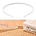 Amigotiger Metal Headbands for Women DIY Craft Costumes Silver Blank Wire Frame Hair Gauge Tiara Base Head Band Pack of 12