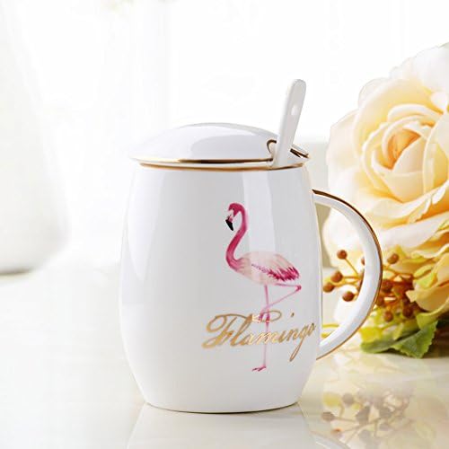 Description Gold bone porcelain cup with lid with spoon ceramic cup, milk cup breakfast cup coffee cup
