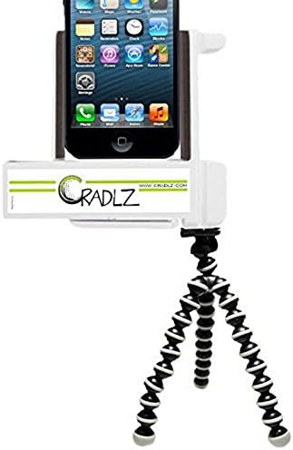 Cradlz F2 Universal Smartphone Holster with Flexible Tripod, 4 x 4-Inch, White