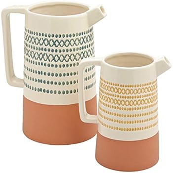 Amazon Com Howard Elliott 34094 Abstract Faces Ceramic Vase Set