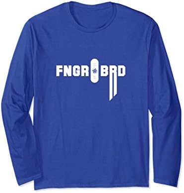 Unisex Fingerboard Stuff: "Deck" Long Sleeve T-Shirt Medium Royal Blue