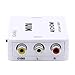 AV to HDMI, GANA 1080P Mini RCA Composite CVBS AV to HDMI Video Audio Converter Adapter Supporting PAL/NTSC with USB Charge Cable for PC Laptop Xbox PS4 PS3 TV STB VHS VCR Camera DVD