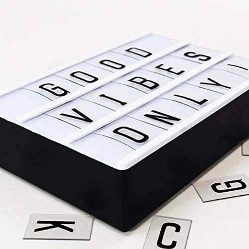 Cinema Light Box, Light Box with Letters, Cinematic Light Box, Light Up Box, Cinema Box, Letter Light Box, Light Up Sign, 100 Letters, LED Light and USB Cable, 5.9" x 3.8" x 1.7"
