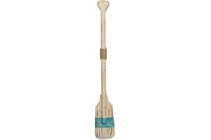 Hampton Nautical light-blue-oar-24 Herring Cove Squared w/Hooks 24"-Wooden Rowing Decorative Oar
