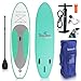 SereneLife Inflatable Stand Up Paddle Board (6 Inches Thick) Universal SUP Wide Stance w/ Bottom Fin for Paddling and Surf Control | Non-Slip Deck | Youth and Adult