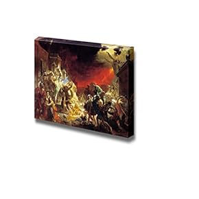 The Last Day of Pompeii by Karl Bryullov - Canvas Print Wall Art Famous Painting Reproduction - 12" x 18"