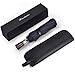 Blueshadow Windproof Travel Umbrella with Upgraded Real Wood Handle -Black