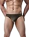 Ekouaer Men's Ice Silk Low Rise Sexy Bikinis and Briefs 4 Pack